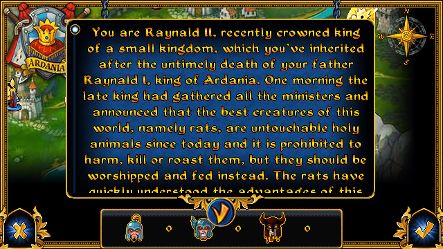 Majesty: The Fantasy Kingdom Sim (J2ME) screenshot: Background story