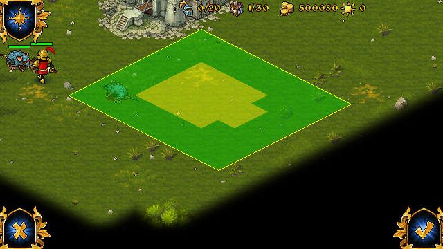 Majesty: The Fantasy Kingdom Sim (J2ME) screenshot: Picking a place to build
