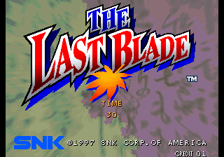 The Last Blade (Arcade) screenshot: Title screen