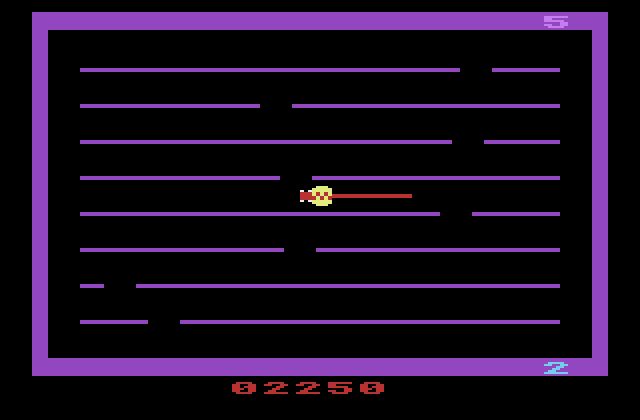 Jawbreaker (Atari 2600) screenshot: I cleared the stage and am getting my teeth brushed.