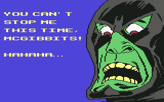 Infiltrator II (Commodore 64) screenshot: Mad leader