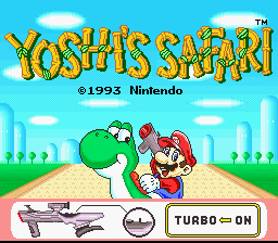 Yoshi's Safari (SNES) screenshot: Title screen