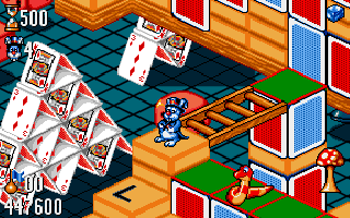 Whizz (Amiga) screenshot: Snakes and ladders?
