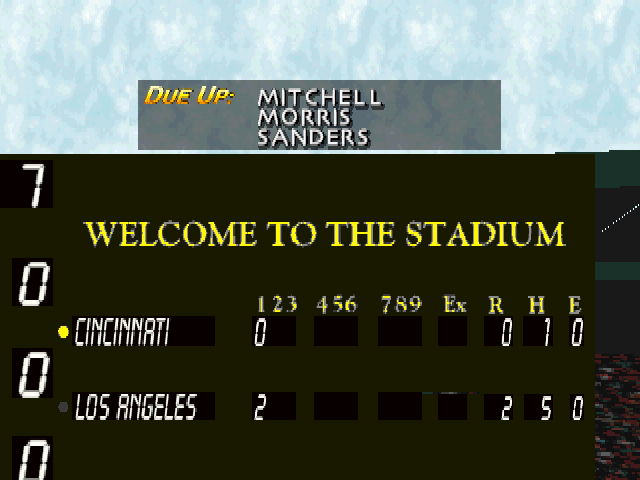 3D Baseball (PlayStation) screenshot: "Welcome to the Stadium"...