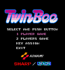 TwinBee (Sharp X68000) screenshot: Title screen
