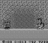 Wario Land: Super Mario Land 3 (Game Boy) screenshot: The first boss
