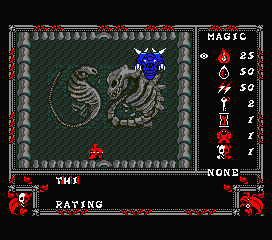 Druid (MSX) screenshot: Room with monster