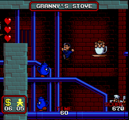 The Addams Family (Arcade) screenshot: Granny's Stove