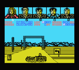 Power Drift (MSX) screenshot: Exiting a corner