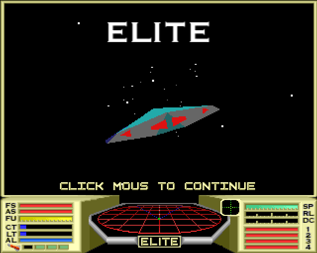 Elite (Acorn 32-bit) screenshot: Title screen
