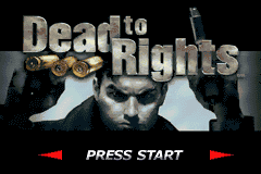 Dead to Rights (Game Boy Advance) screenshot: Title screen