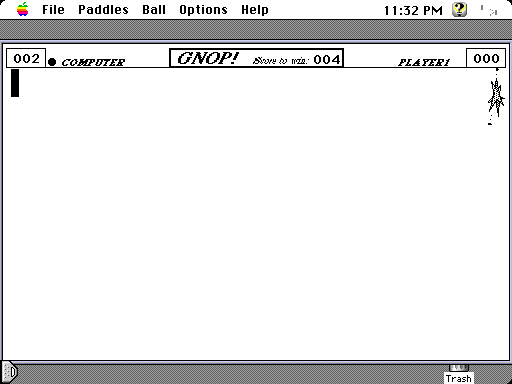 Gnop! (Macintosh) screenshot: Oh no! I missed it