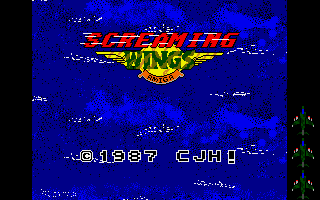 Screaming Wings (Amiga) screenshot: Title screen.