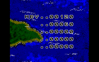 Screaming Wings (Amiga) screenshot: Entering a high score.