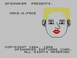 FaceMaker (ZX Spectrum) screenshot: Title screen