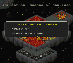 Utopia: The Creation of a Nation (SNES) screenshot: Welcome!