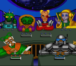 Utopia: The Creation of a Nation (SNES) screenshot: Your advisors