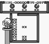 Sanrio Carnival 2 (Game Boy) screenshot: Whack the blocks and get 3 in a row