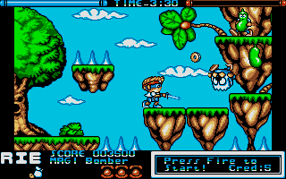 Chiki Chiki Boys (Atari ST) screenshot: Slashing