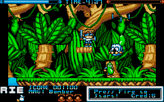 Chiki Chiki Boys (Atari ST) screenshot: In the jungle