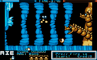 Chiki Chiki Boys (Atari ST) screenshot: ...especially with a mid-boss like this.