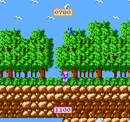 The Wing of Madoola (NES) screenshot: Running by some trees