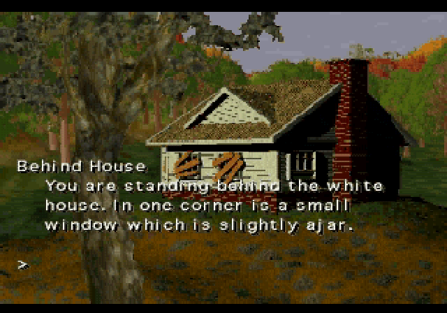 Return to Zork (SEGA Saturn) screenshot: Intro: Back to the famous white house