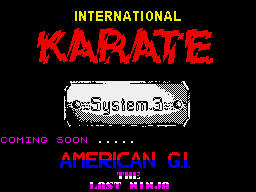 World Karate Championship (ZX Spectrum) screenshot: Title screen
