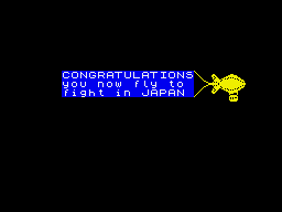 World Karate Championship (ZX Spectrum) screenshot: Next it is off to Japan