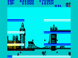 City Connection (ZX Spectrum) screenshot: This time is for sure. Blown to... hearts?!!
