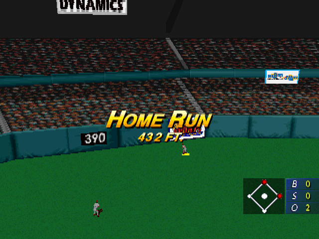 3D Baseball (PlayStation) screenshot: Home run.