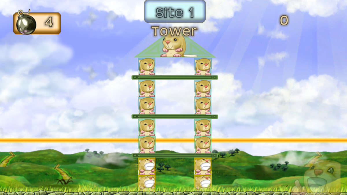 Gerbil Physics (Android) screenshot: First Level