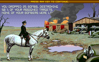 The Ancient Art of War in the Skies (Amiga) screenshot: Bombing results