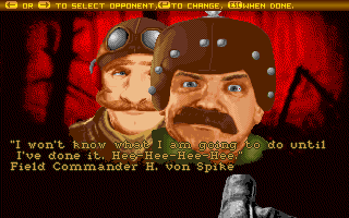 The Ancient Art of War in the Skies (Amiga) screenshot: Opponent selection