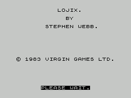 Lojix (ZX Spectrum) screenshot: Title screen
