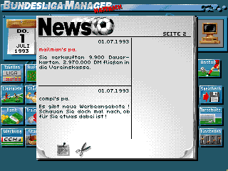 Football Limited (Amiga) screenshot: Just starting up