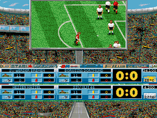 Football Limited (Amiga) screenshot: During the match