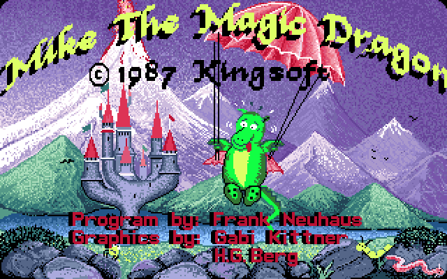 Mike: The Magic Dragon (Amiga) screenshot: Loading screen