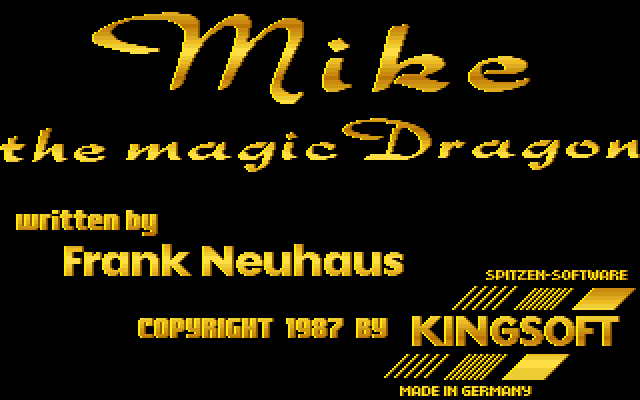 Mike: The Magic Dragon (Amiga) screenshot: Loading text