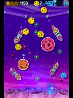 Coin Drop (Android) screenshot: Up to five coins can be dropped at a time