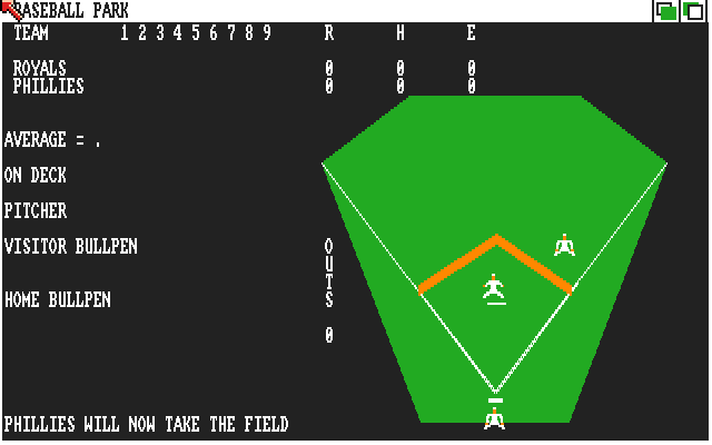 Computer Baseball (Amiga) screenshot: Playfield
