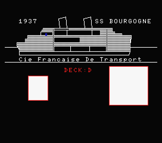 Murder on the Atlantic (MSX) screenshot: Game start