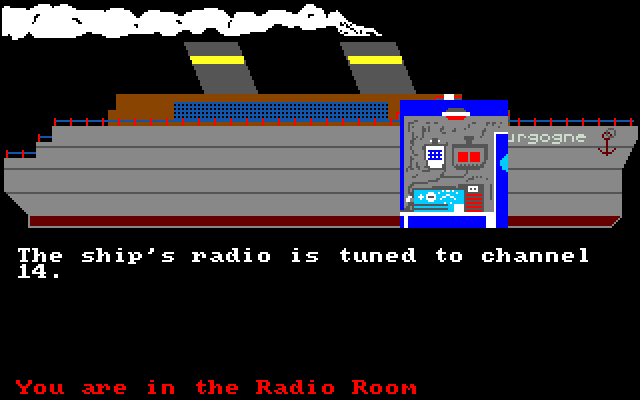 Murder on the Atlantic (Amiga) screenshot: Ship radio