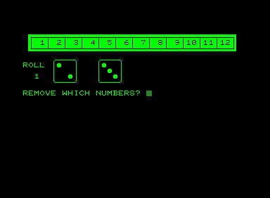 Wipeout (Commodore PET/CBM) screenshot: Game start