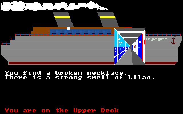 Murder on the Atlantic (Amiga) screenshot: Broken necklace