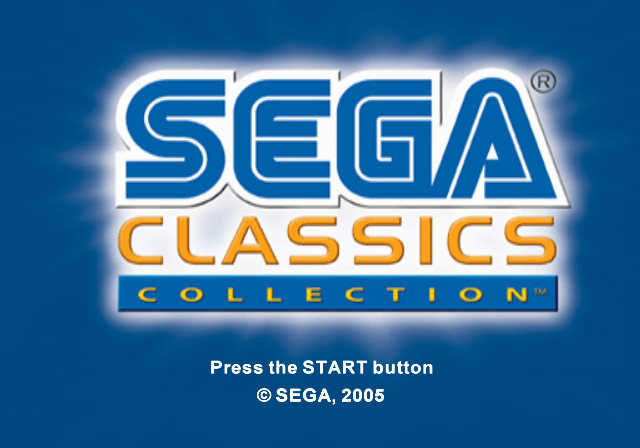 Sega Classics Collection (PlayStation 2) screenshot: Title screen.