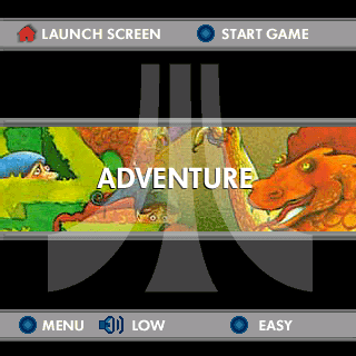 Atari Retro (Palm OS) screenshot: Adventure launch screen
