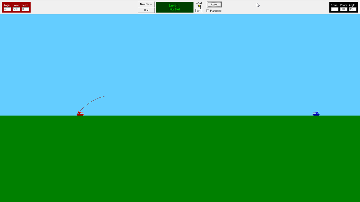 TankWar (Windows) screenshot: Level 1