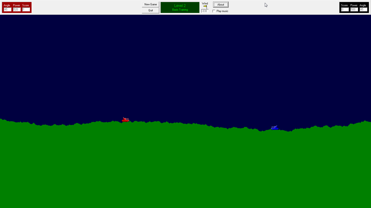 TankWar (Windows) screenshot: Level 2