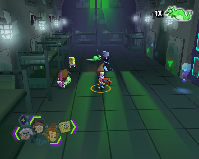 Nicktoons Unite! (PlayStation 2) screenshot: Vlad's castle - Ghost Zone Prison